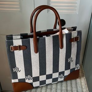 Ralph Lauren Devyn Logo-Print Canvas Extra-Large Tote